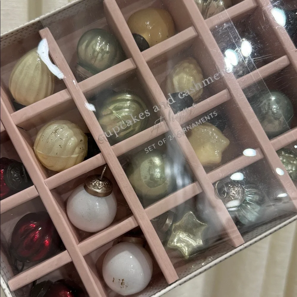 Cupcakes and Cashmere At Home Set Of 24 Christmas Ornaments